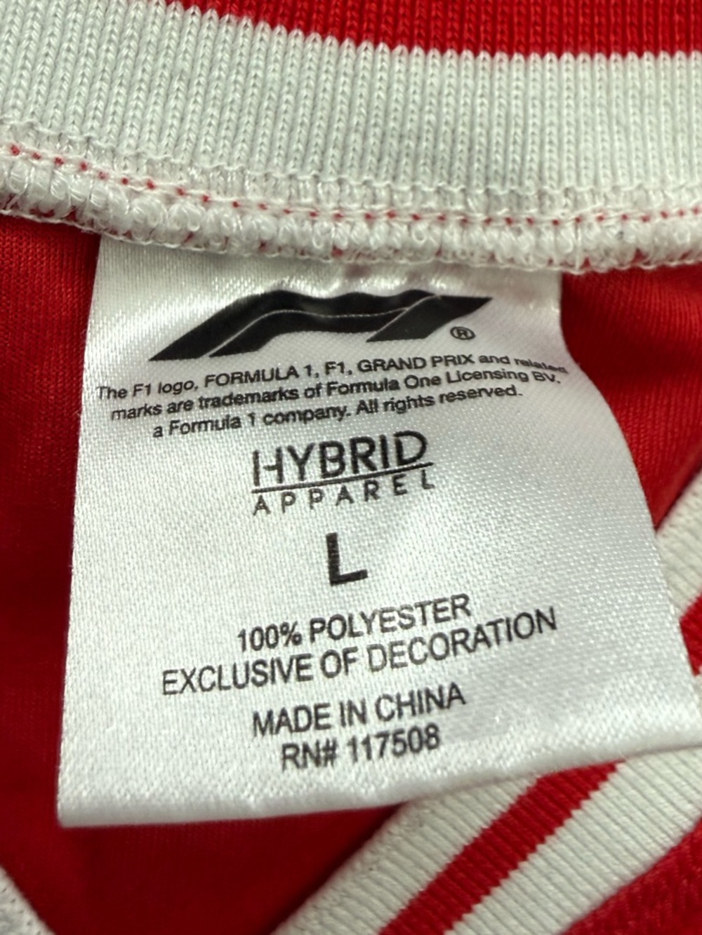 Formula 1 Red Short Sleeve Racing Tee - Picture 6 of 6